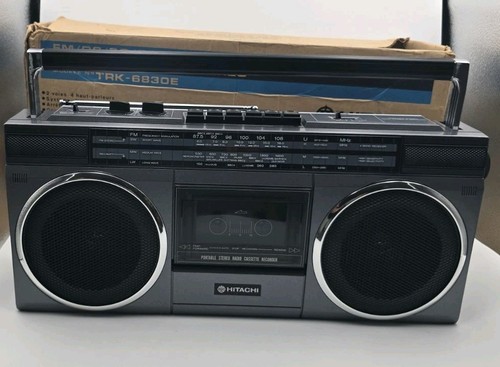 Hitachi trk 6830e stereo radio - hitachi, trk-6830e