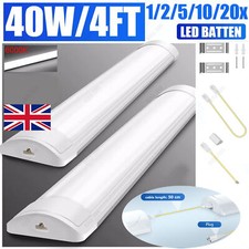 4FT LED Strip Lights Batten Tube Light Office Shop Garage Ceiling Lamp Daylights