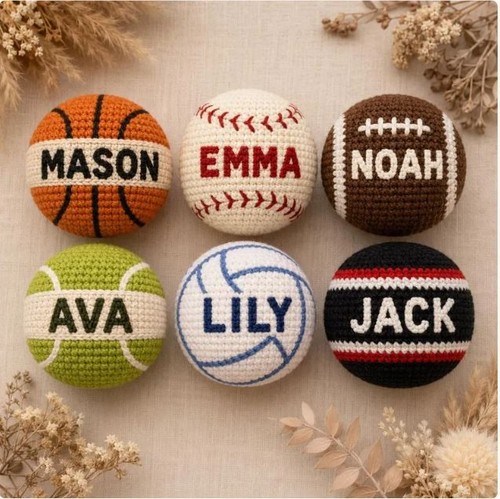 Personalized sports crochet - personalized,