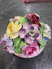 Radnor bone china flowers bouquet hand painted made in England, slight damage.