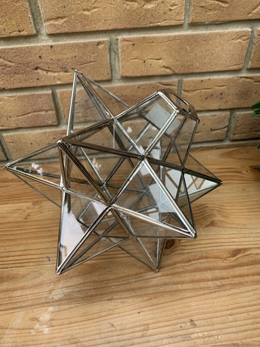 Silver tone metal - tone, glass