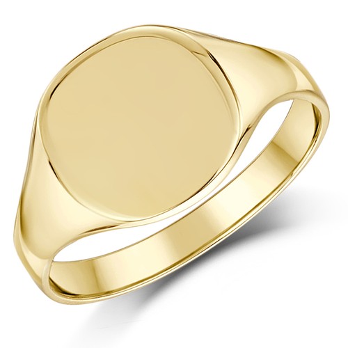 9ct yellow gold - ladies, signet
