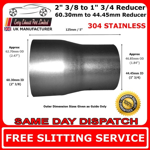 60mm 45mm stainless - 45mm, tapered
