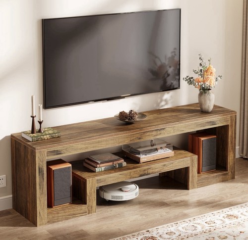 Rustic wood stand - wood, tv