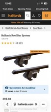 Halfords Raised Rail Roof Bars