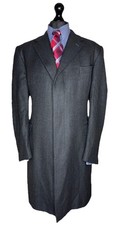 GIEVES & HAWKES SAVILE ROW LUXURY OVERCOAT 100% WOOL KNEE LENGTH: 44R