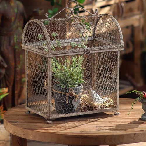 Metal birdcage decor antique - birdcage,