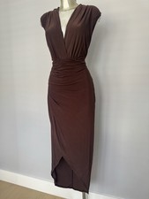 Plunge Neckline Ruched Evening