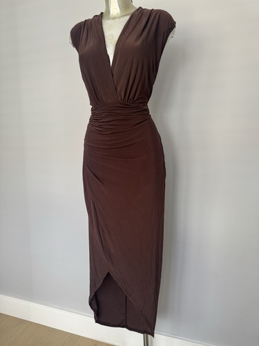 Plunge neckline ruched evening - neckline,