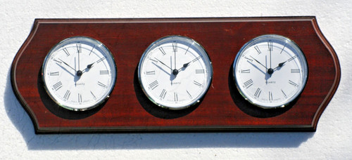 Three time zones clocks - zones, a