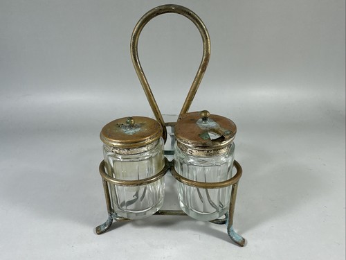 Vintage cruet set salt pepper - set,