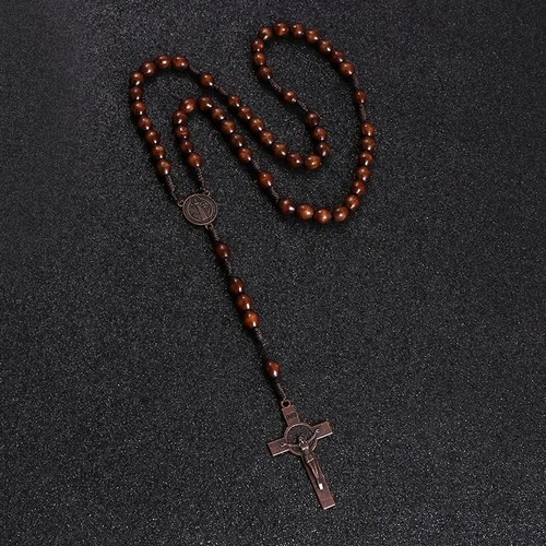 Wooden rosary cross handmade - cross,