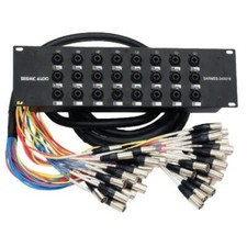 24 Channel XLR TRS Combo Splitter Snake Cable - 5' and 15' XLR trunks