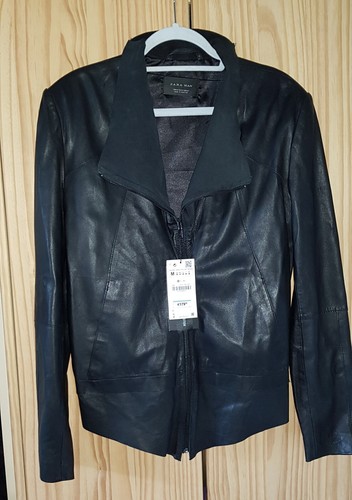 Zara real leather man - leather, jacket