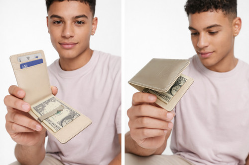 Silver men mini wallet - silver,