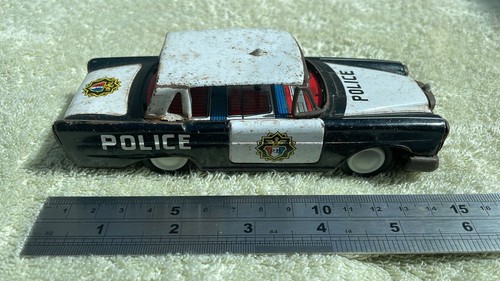 Vintage tinplate police car - vintage,