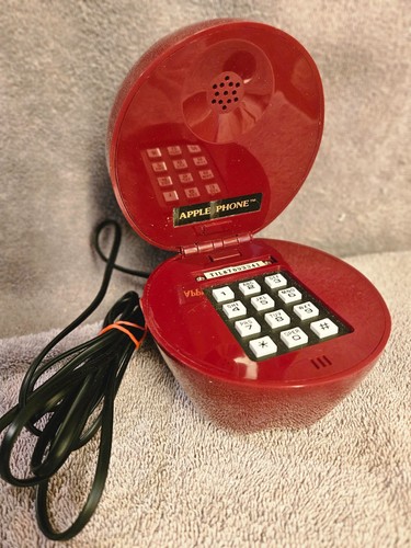 Red apple shape novelty corded - red,