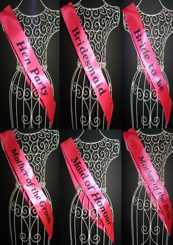 Bride sash hen - bride, &