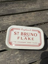 Vintage St Bruno 2 oz tobacco Tin tobacco flake Advertising Tin