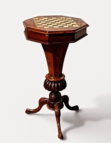 Victorian mahogany chess table - victorian,