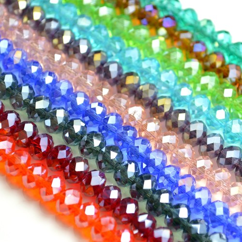 Faceted rondelle crystal - rondelle,
