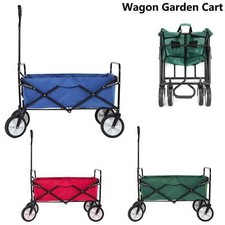 Pull-Along Folding Hand Cart Garden Wagon Trolley Festival Camping Bag  Cart
