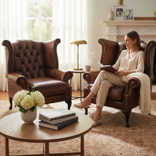 High back chairs - back, chesterfield