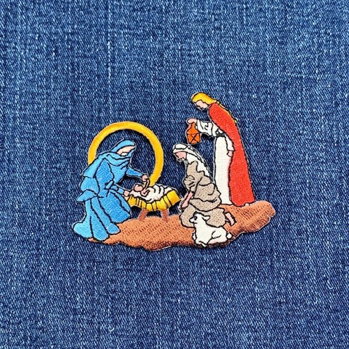 Nativity scene applique patch - nativity,