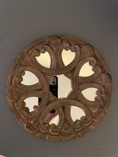 Vintage Scalloped Wall Mirror.  Carved Ornate Decorative