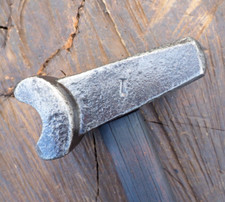 CRISP 1" BLACKSMITH "TOP SWAGE" HAMMER ANVIL BLOCK ANTIQUE RR VISE TOOL VINTAGE