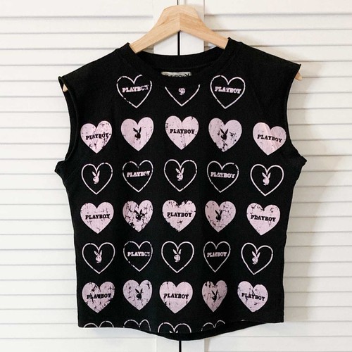 Playboy top size black pink - size,