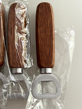 Dark Solid Blank Wooden Handle Bottle Opener Laser Engraving Beer Opener Kit