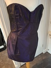 Tara Starlet purple Satin Cocktail mIni Dress Size 12 New Unworn