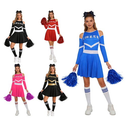 Women set and pom poms - and, pom-poms