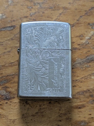 Silver floral engraved - , zippo