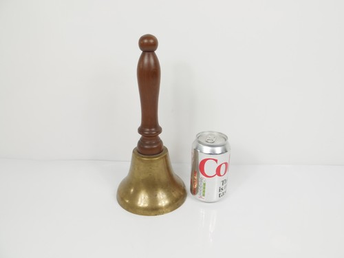 Vintage brass school hand bell - vintage,