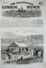 Original Old Antique Print