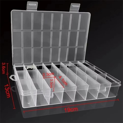 Compartment clear plastic - 24,
