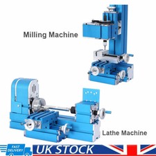 Mini Motorized Lathe Milling Machine Metalworking Tool Turning Lathe Woodworking