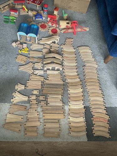 Wooden train set with - train,