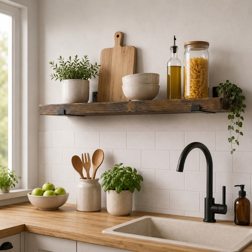 Mkgt solid wood floating shelf - mkgt,