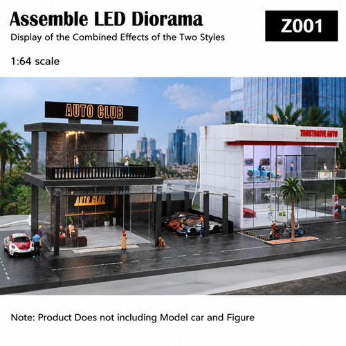 Diorama diecast garage - diorama,