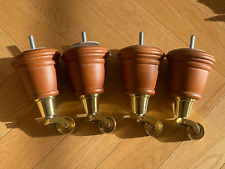 Laura Ashley Sofa Legs Feet Armchair Brass Castors Gloucester Sofa Chair X 4