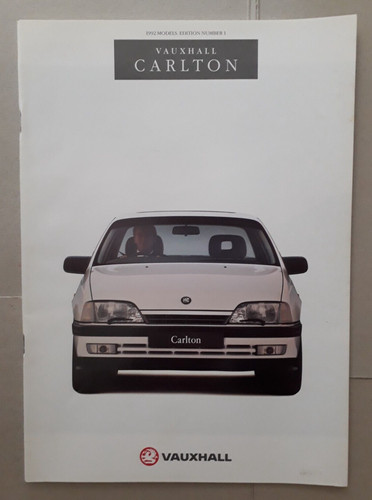 Vauxhall carlton brochure 1992 - vauxhall,