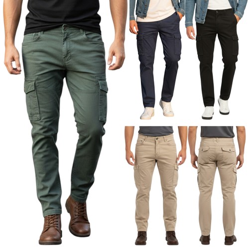 Mens cargo trousers regular - cargo,