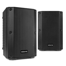 Pair of 8" Active Foldback Stage Monitors - Vonyx VSA08BT PA Wedge Speakers