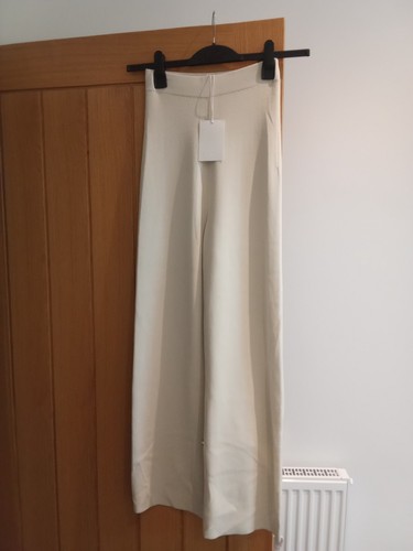 Cos cream wide leg trousers - cream,