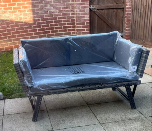Rattan garden sofa - sofa, outdoor