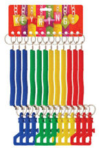 Retractable Spiral Clip On Ring Stretchy Elastic Coil Spring Keyring Key Chain