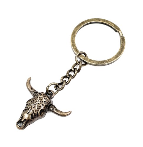 Buffalo bull horns keychain - bull,